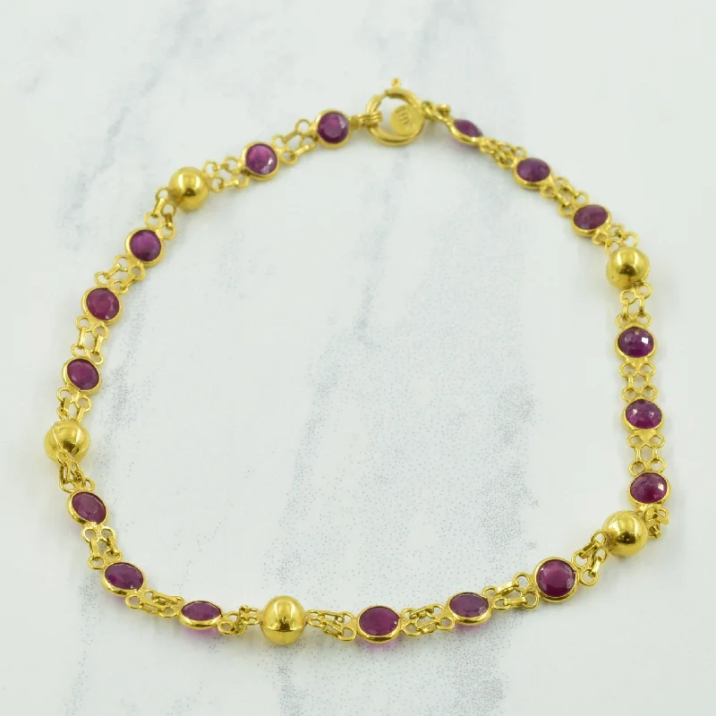 Discounted Luxury Jewelry – Shine Without The Splurge Ruby Bracelet | 2.89ctw | 7.25" |