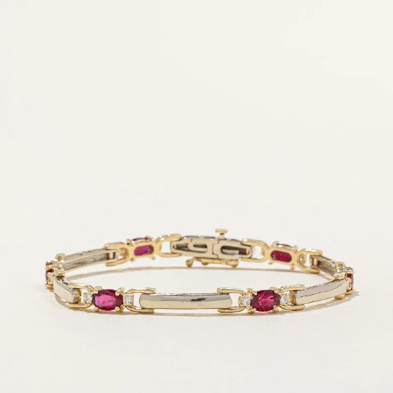 Shop Modern Jewelry Collections With Exclusive Discounts Ruby & Diamond Bracelet | 3.00ctw, 0.24ctw | 7" |
