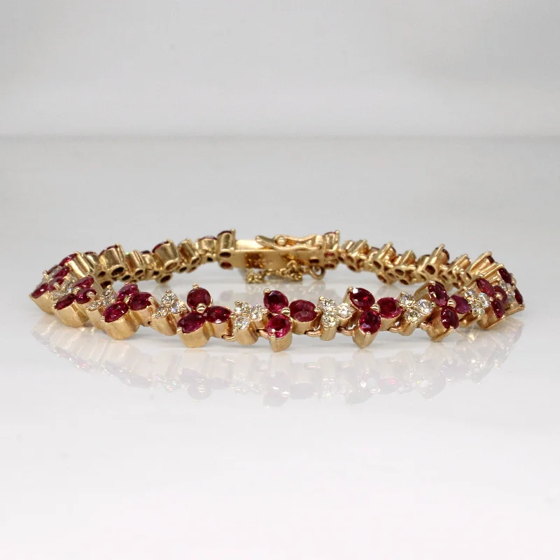 Jewelry Clearance Event – Stock Up Before It's Over Ruby & Diamond Bracelet | 4.50ctw, 1.20ctw | 7" |