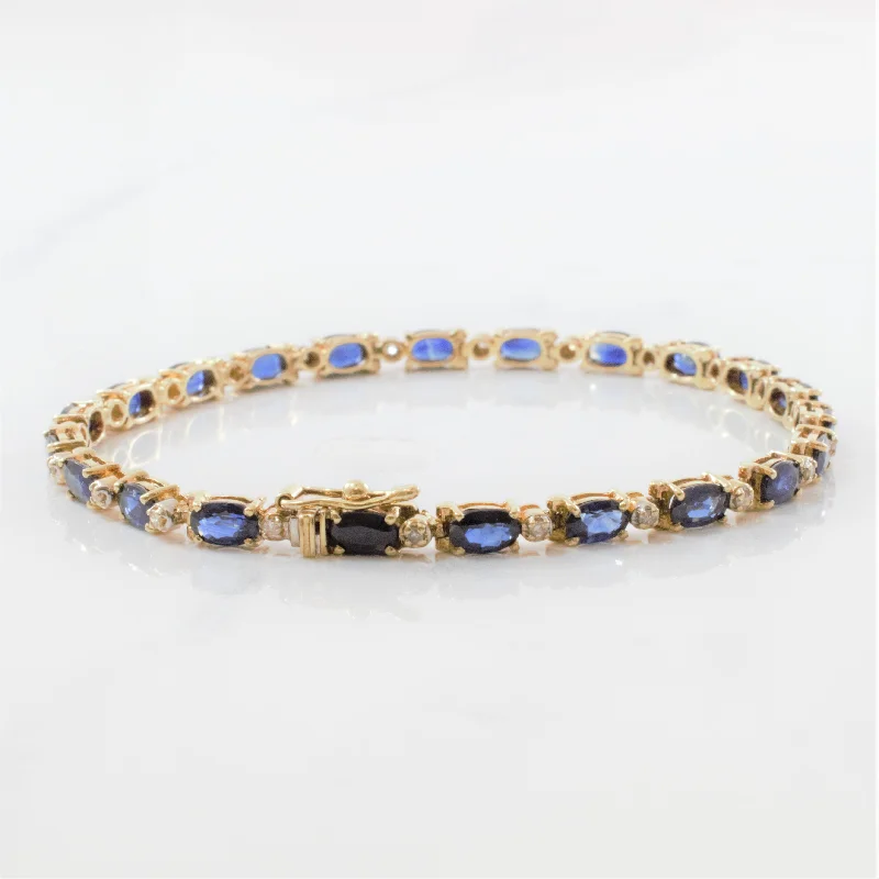 Bold And Beautiful Jewelry Now At Irresistible Prices Sapphire & Diamond Tennis Bracelet | 0.17ctw, 5.95ctw | 7" |