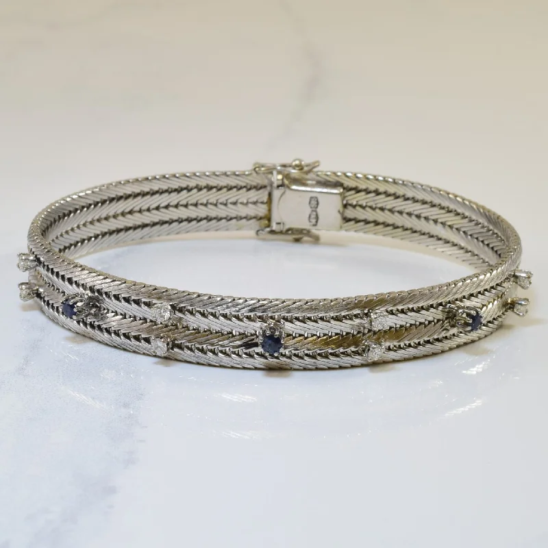 Flash Sale On Elegant Jewelry – Don't Miss Out Sapphire & Diamond Chain Bracelet | 0.24ctw, 0.24ctw | 8.25" |