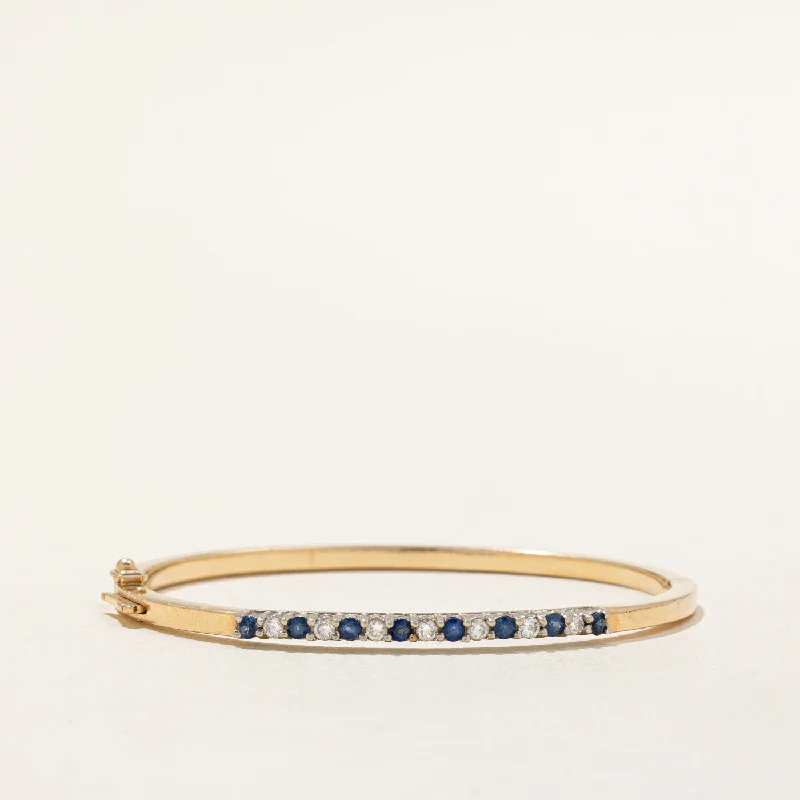Shop Dazzling Jewelry At The Best Prices Sapphire & Diamond Bangle | 0.62ctw 0.28ctw | 7" |