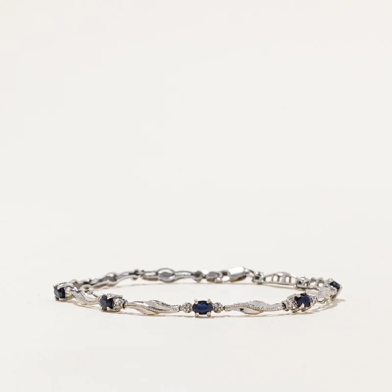 Discounted Jewelry For A Glamorous Look Sapphire & Diamond Bracelet | 1.00ctw, 0.02ctw | 7" |