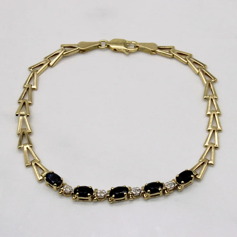 Limited-Time Jewelry Sale – Don't Miss These Deals Sapphire & Diamond Bracelet | 1.25ctw, 0.04ctw | 7" |