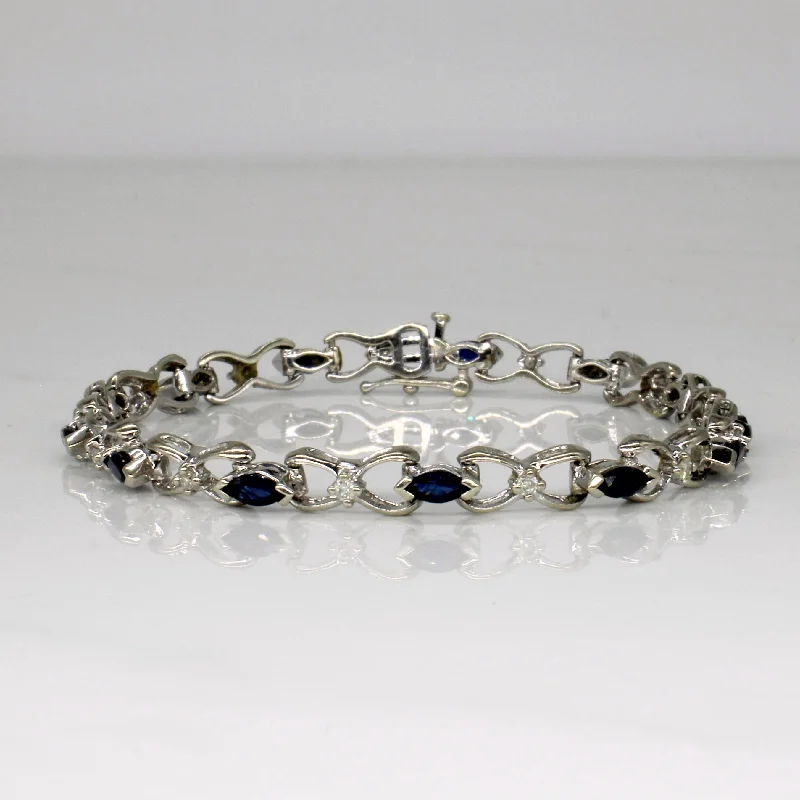 Huge Markdowns On Premium Jewelry Styles Sapphire & Diamond Bracelet | 1.69ctw, 0.26ctw | 7" |