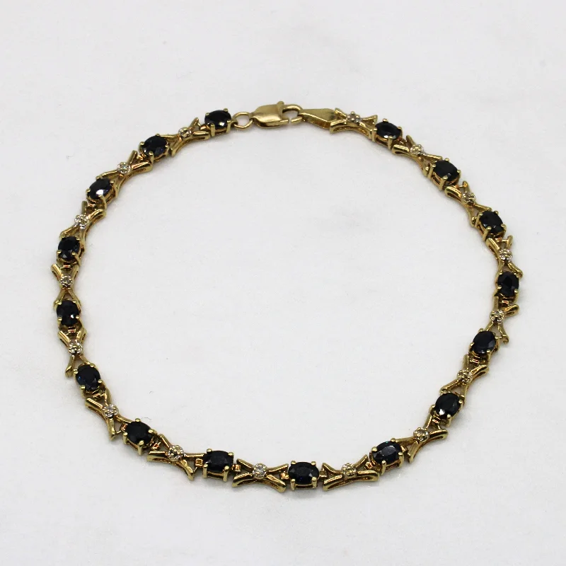 Make Your Outfit Shine With Discounted Jewelry Sapphire & Diamond Bracelet | 2.40ctw, 0.04ctw | 7.5" |