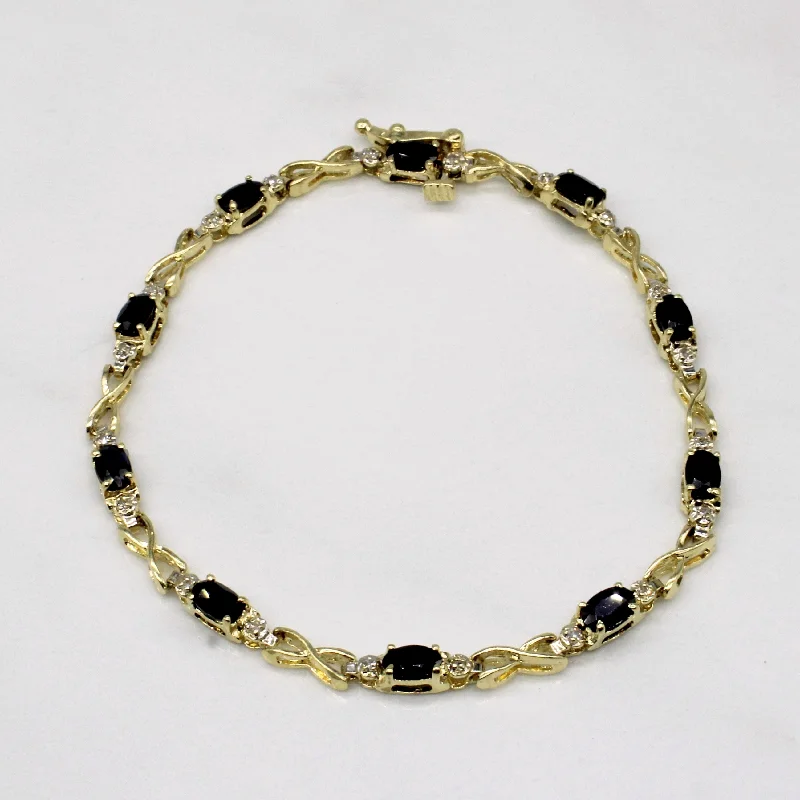 Classic And Modern Jewelry Styles On Sale Sapphire & Diamond Bracelet | 2.70ctw, 0.06ctw | 7" |