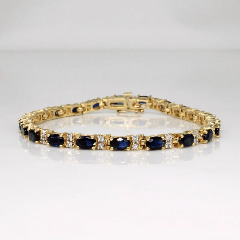 Unmissable Jewelry Clearance – Final Reductions Sapphire & Diamond Bracelet | 4.50ctw, 0.44ctw | 7" |