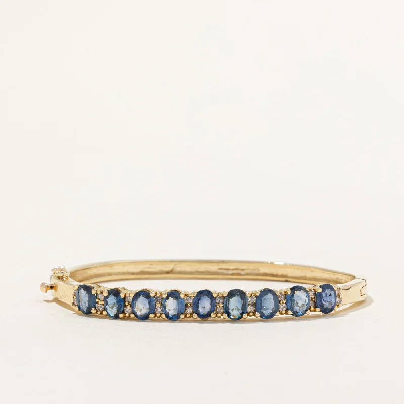 Jewelry Clearance – Final Chance To Save Big Sapphire & Diamond Bracelet | 5.32ctw, 0.45ctw | 7" |