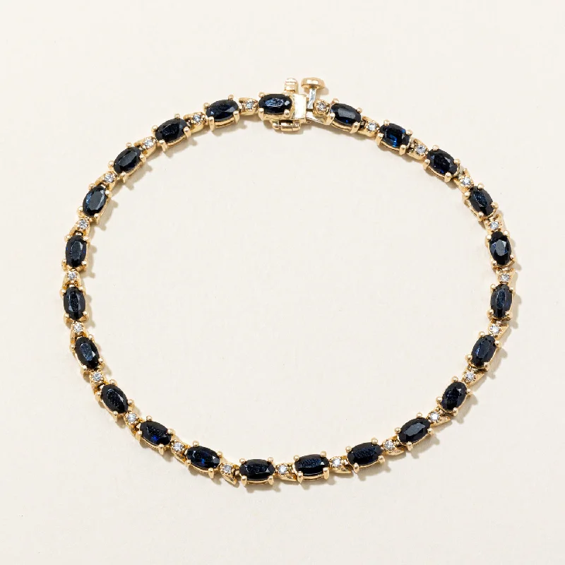 Upgrade Your Jewelry Collection For Less Sapphire & Diamond Bracelet | 5.60ctw, 0.20ctw | 7.25" |