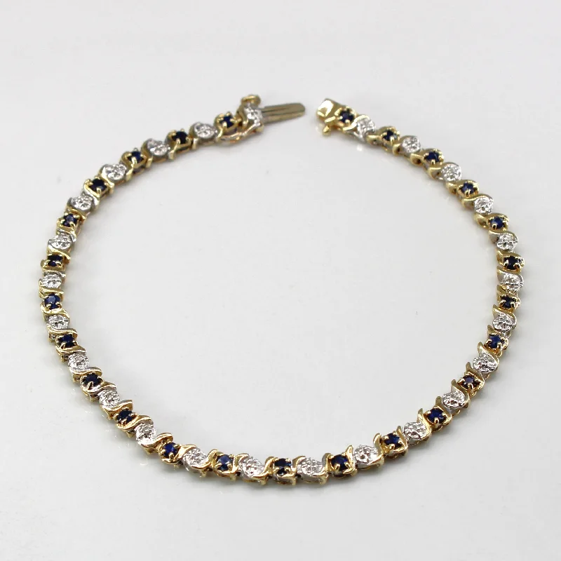 Affordable Luxury Jewelry – Style At A Great Price Sapphire & Diamond Chain Bracelet | 0.83ctw | 0.025ctw | 7.5"|