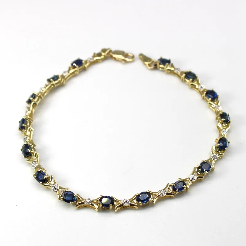 Limited-Stock Jewelry Sale – Shop Before It's Gone Sapphire & Diamond Chain Bracelet | 2.00ctw | 0.04ctw | 7"|