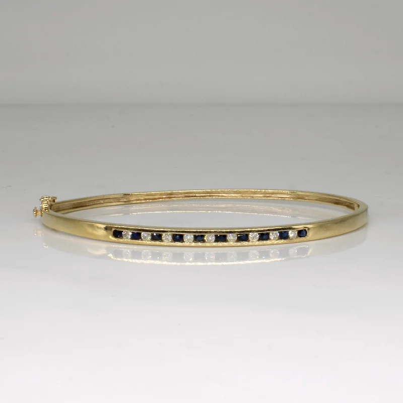 Your Perfect Accessory Now At The Best Price Sapphire & Diamond Channel Set Bracelet | 0.25ctw, 0.18ctw | 6.5" |
