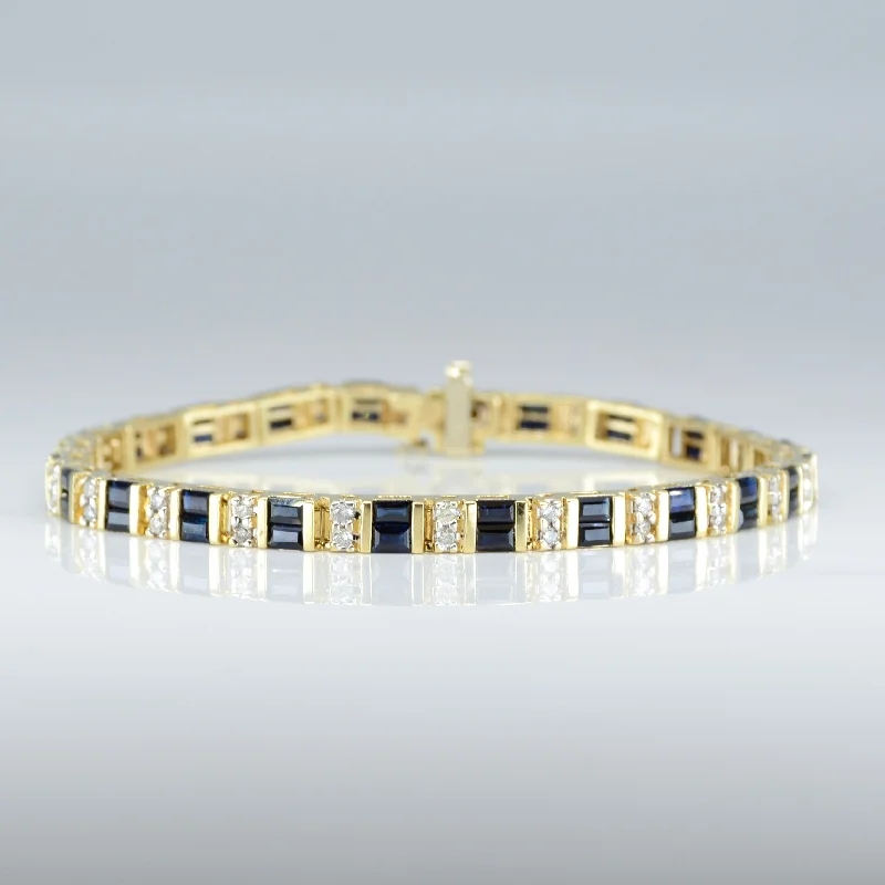 Get The Sparkle You Love At Prices You Adore Sapphire & Diamond Tennis Bracelet | 2.50ctw, 0.62ctw | 7" |