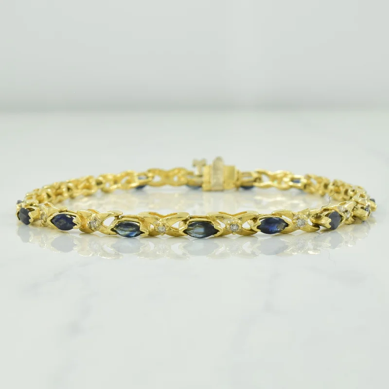 Once-A-Year Jewelry Sale – Grab Your Favorites Now Sapphire & Diamond Tennis Bracelet | 2.00ctw, 0.16ctw | 7.25" |
