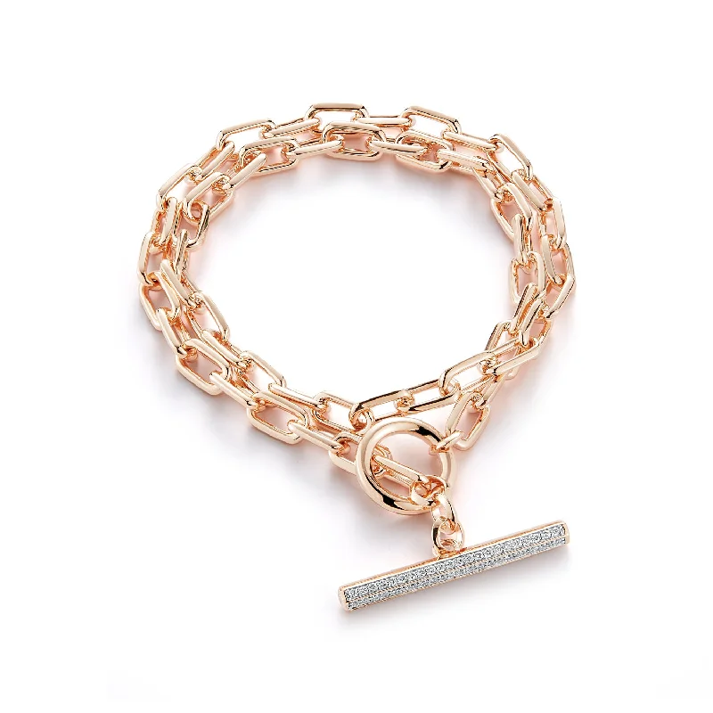 Flash Sale On Exquisite Jewelry – Don't Miss Out SAXON 18K DOUBLE WRAP CHAIN LINK & DIAMOND BAR TOGGLE BRACELET Flash Sale On Exquisite Jewelry – Don't Miss Out SAXON 18K DOUBLE WRAP CHAIN LINK & DIAMOND BAR TOGGLE BRACELET