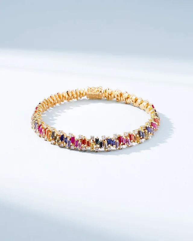 Save On Luxury Jewelry Pieces – Limited-Time Offers Shimmer Rainbow Sapphire Tennis Bracelet