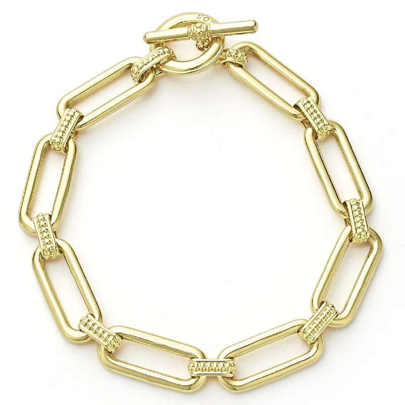 Signature Caviar 18K Gold Link Bracelet