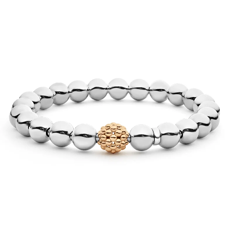 Stunning Jewelry At A Fraction Of The Price Signature Caviar Stretch Rose Gold Bead Bracelet