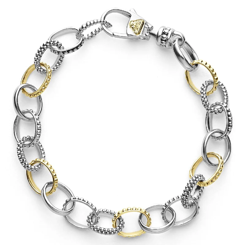 Premium Jewelry Now Available At Special Discounts Signature Caviar Two-Tone Caviar Link Bracelet