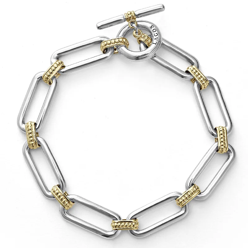Modern Jewelry At Exclusive Discounts – Shop Today Signature Caviar Two-Tone Link Bracelet Modern Jewelry At Exclusive Discounts – Shop Today Signature Caviar Two-Tone Link Bracelet