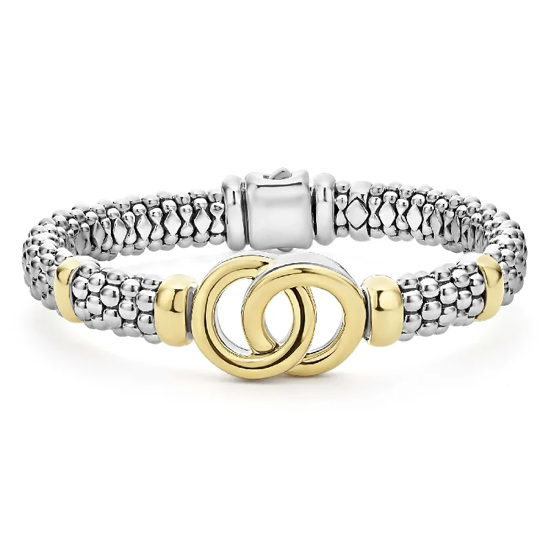 Shop Modern Jewelry Collections With Exclusive Discounts Signature Caviar Two-Tone Interlocking Caviar Bracelet | 9mm Shop Modern Jewelry Collections With Exclusive Discounts Signature Caviar Two-Tone Interlocking Caviar Bracelet | 9mm