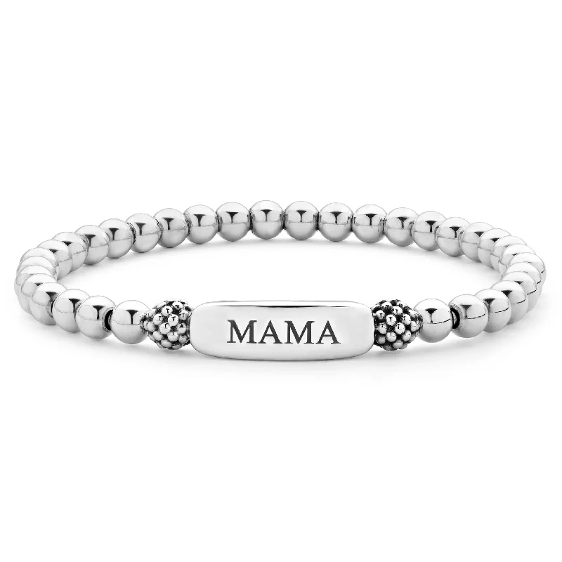 Signature Caviar Mama Stretch Bead Bracelet