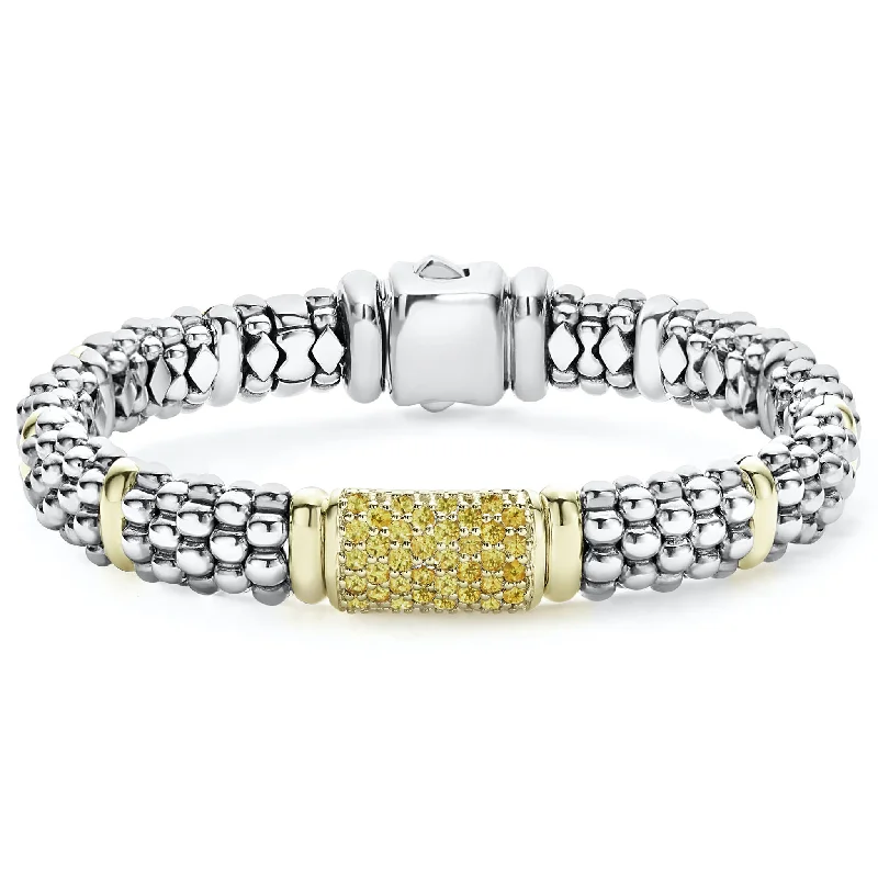 Signature Caviar Yellow Sapphire Caviar Bracelet | 9mm