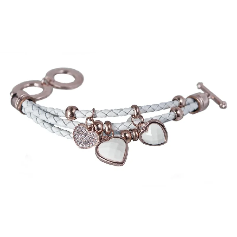 Get Ready To Sparkle – Special Jewelry Discounts Silhouette White Leather Bracelet