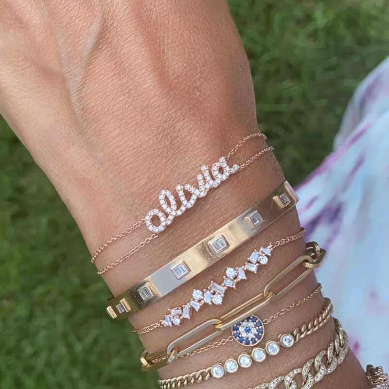 Limited-Time Offer On Elegant Jewelry Pieces Diamond Script Name Bracelet