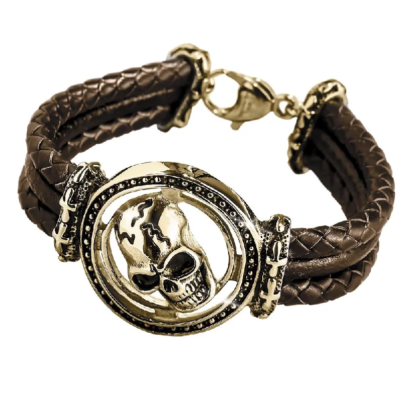 Affordable Glamour – Premium Jewelry For Less Skull Arena Gold Bracelet