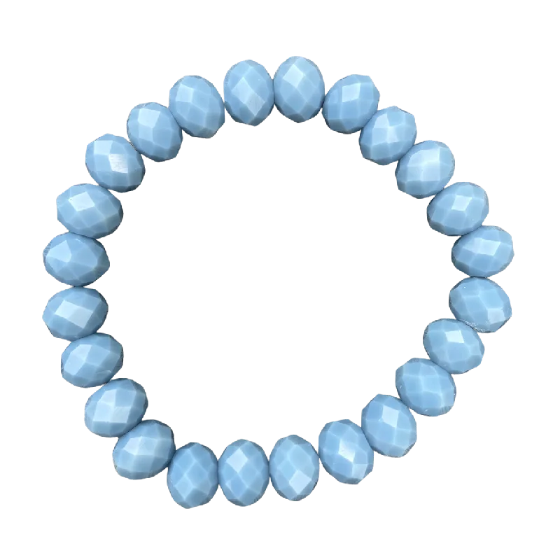 Shop Trending Jewelry With Exclusive Savings Slate Blue Faceted Rondelle 10mm Bracelet