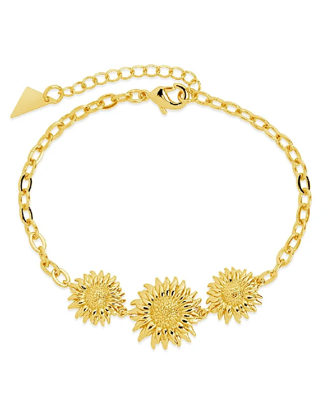 Solaris Sunflower Chain Bracelet