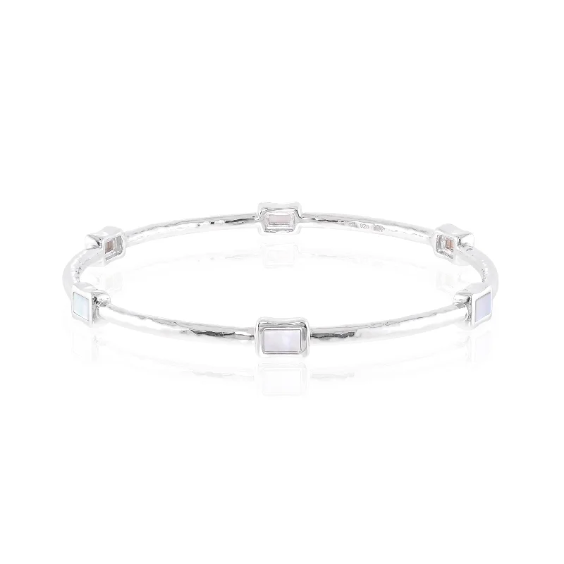 Shine Without Limits – Jewelry Sale Happening Now Gray Mother-of-Pearl Stacking Bangle