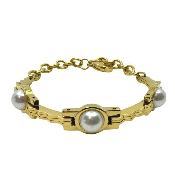 Stainless Steel: Fresh Water Pearl Bracelet (BGSS430)