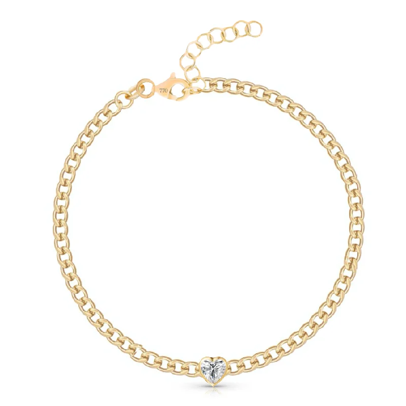 Statement Fancy Diamond Bezel Cuban Link Bracelet