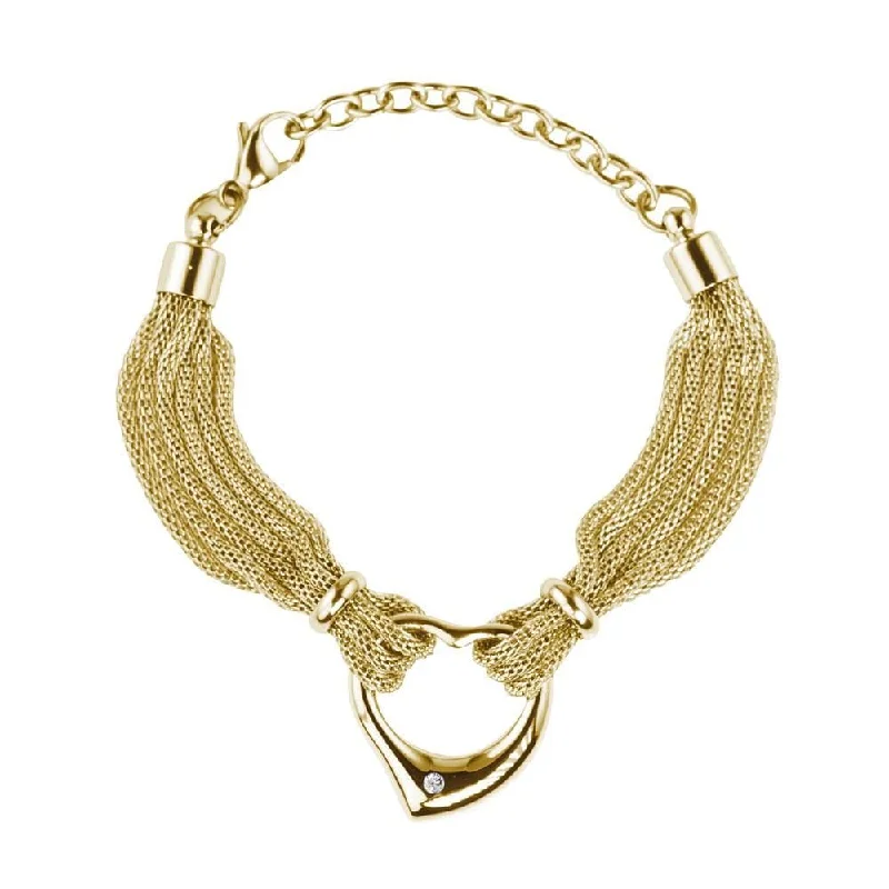 Timeless Beauty, Unbeatable Deals – Jewelry Sale On Steel Heart Bracelet Gold