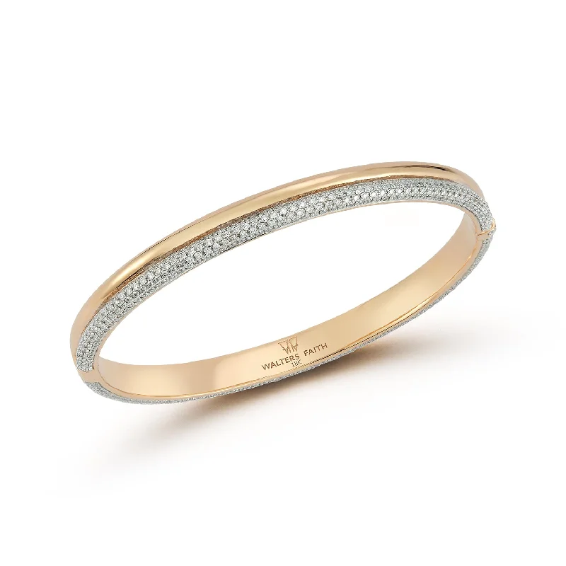 Limited-Time Offer On Elegant Jewelry Pieces THOBY 18K GOLD AND DIAMOND TUBULAR BANGLE BRACELET Limited-Time Offer On Elegant Jewelry Pieces THOBY 18K GOLD AND DIAMOND TUBULAR BANGLE BRACELET