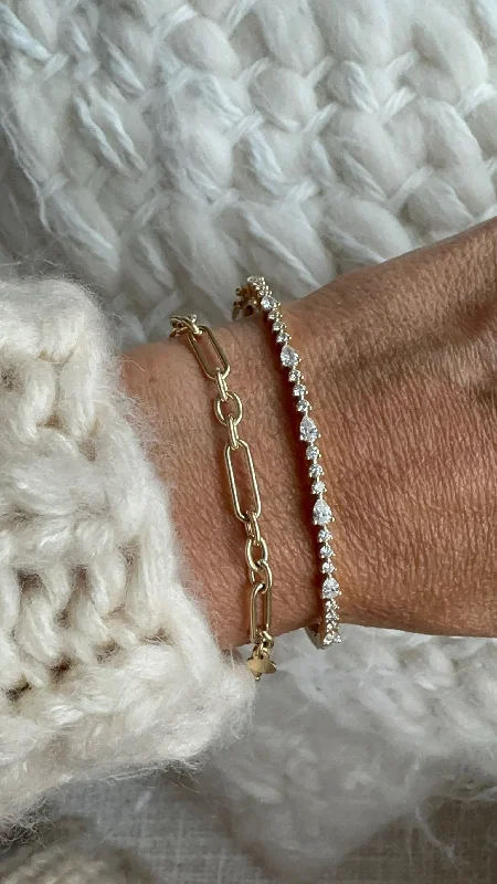 Special Deals On Handcrafted And Designer Jewelry 3+1 Link Paperclip Bracelet