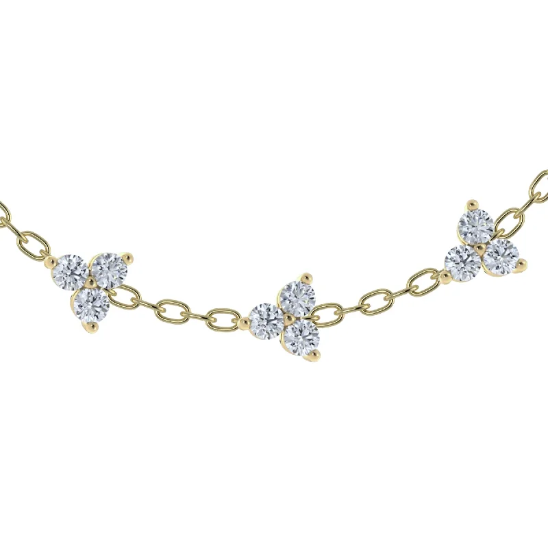 Delicate Crystal Jewelry For Sophisticated Charm Trio Station Bracelet