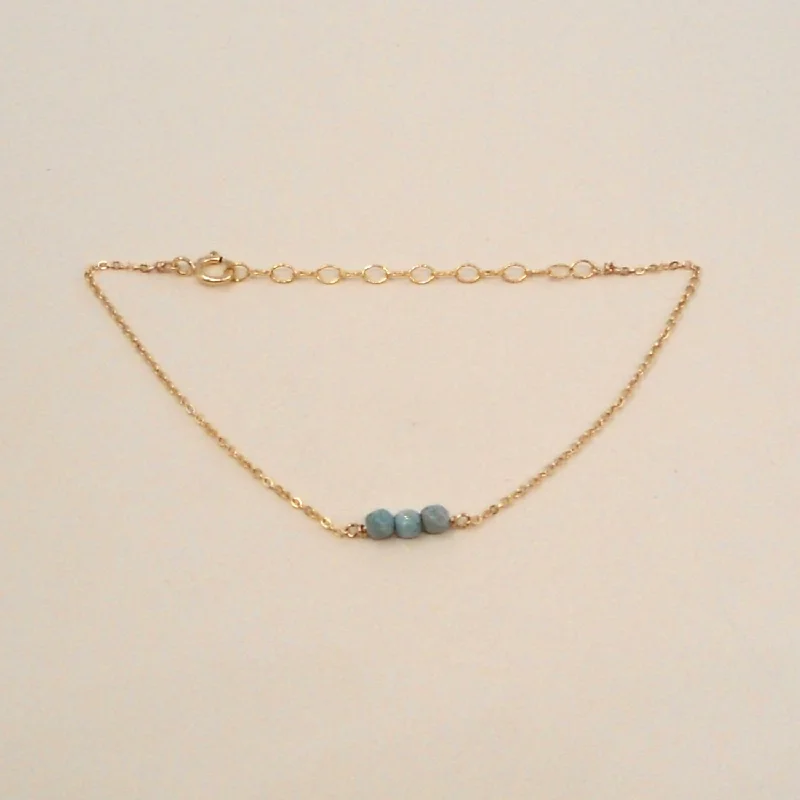 Turquoise Three Bead Bracelet