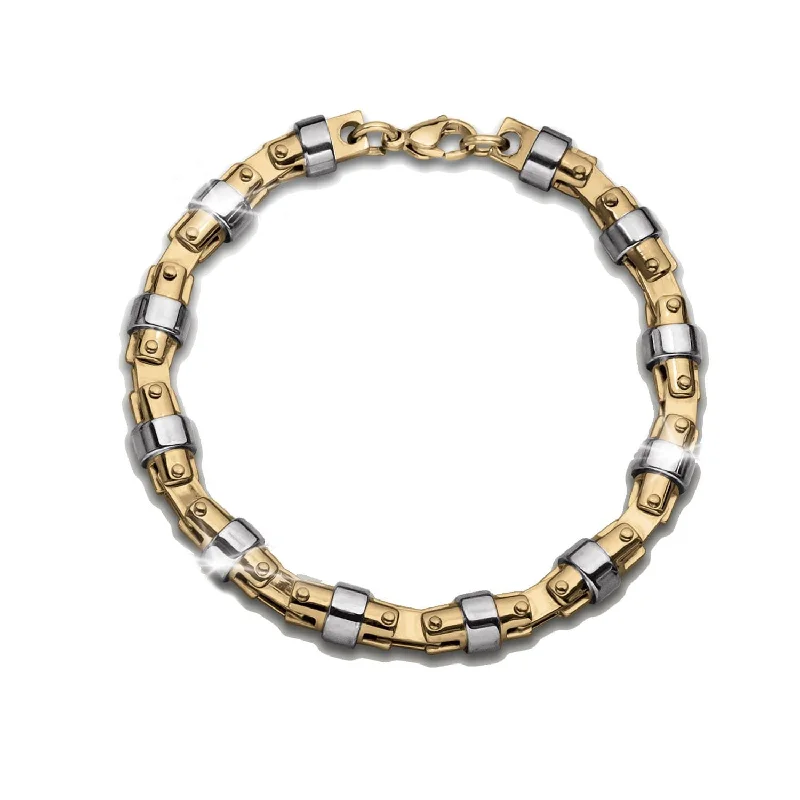 Grab Stylish Jewelry Before The Sale Ends Two Tone Rivets Bracelet