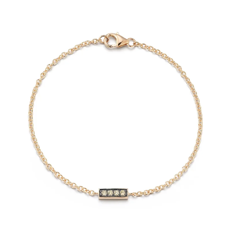 Exclusive Jewelry Sale – Grab Timeless Pieces Now WF CLASSIC 18K GOLD AND CHAMPAGNE DIAMOND BAR BRACELET