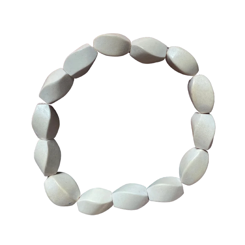 Best Jewelry Deals – Shop Premium Pieces At Great Prices Wood Twist Cream Bracelet