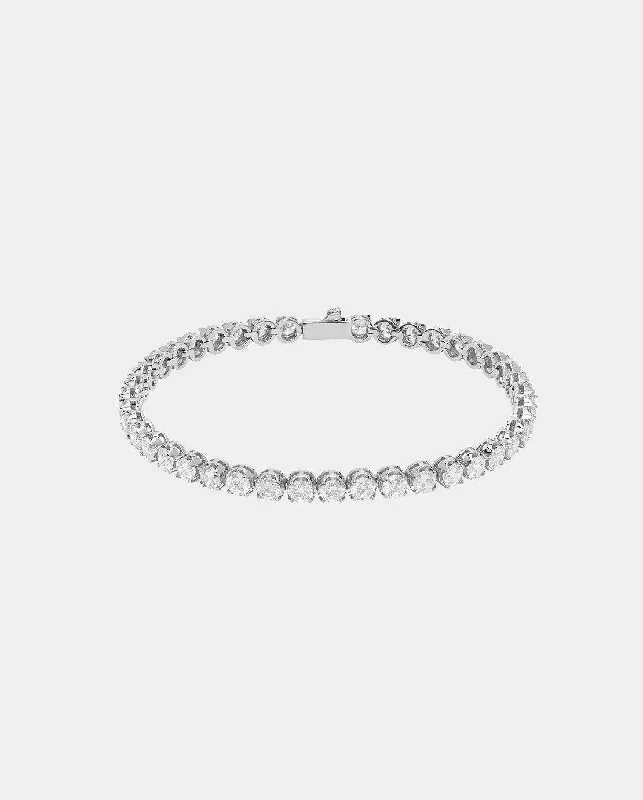 Special Offers On Handcrafted And Designer Jewelry 5mm Round Tennis Bracelet - White Gold