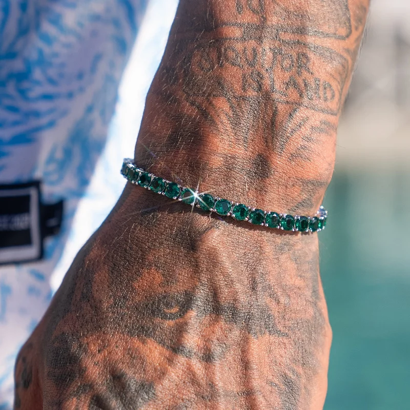 Affordable Luxury Jewelry For Every Occasion 5mm Tennis Bracelet - Green Emerald