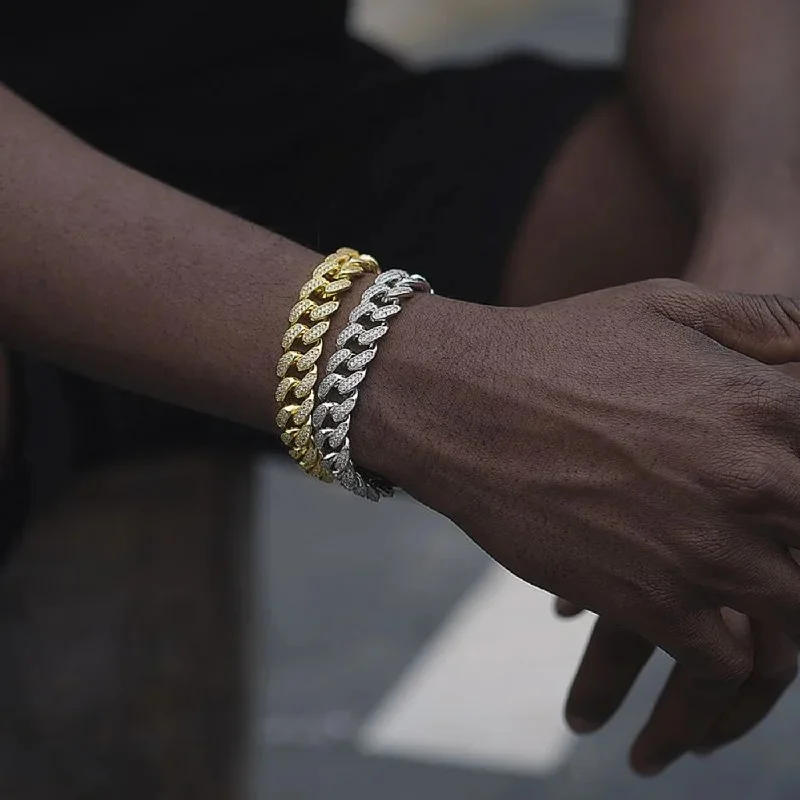 Trending Jewelry Styles Now At Limited-Time Discounts ICED MIAMI CUBAN BRACELET 8MM - White Gold