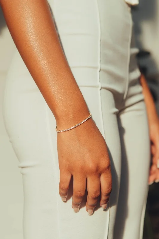 Handcrafted Jewelry Sale – Unique Designs At Low Prices Micro Tennis Bracelet - Gold