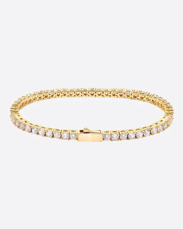Limited Stock On Premium Jewelry At Low Prices 3MM VVS tennis bracelet - Gold