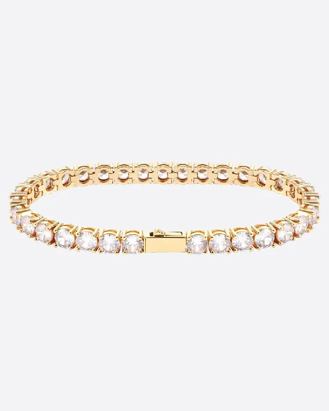 Unique Jewelry Designs Now At Discounted Rates 5MM VVS TENNIS bracelet - Gold